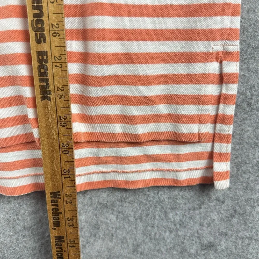 Polo Ralph Lauren Polo Shirt Mens 2XL Coral Striped Classic Short Sleeve Golf*